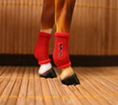 Equiflexsleeve boots for model horses made by Jana Skybova